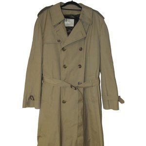 Vintage London Fog Maincoat - Double-Breasted Trench Coat, Tan - Size 42L